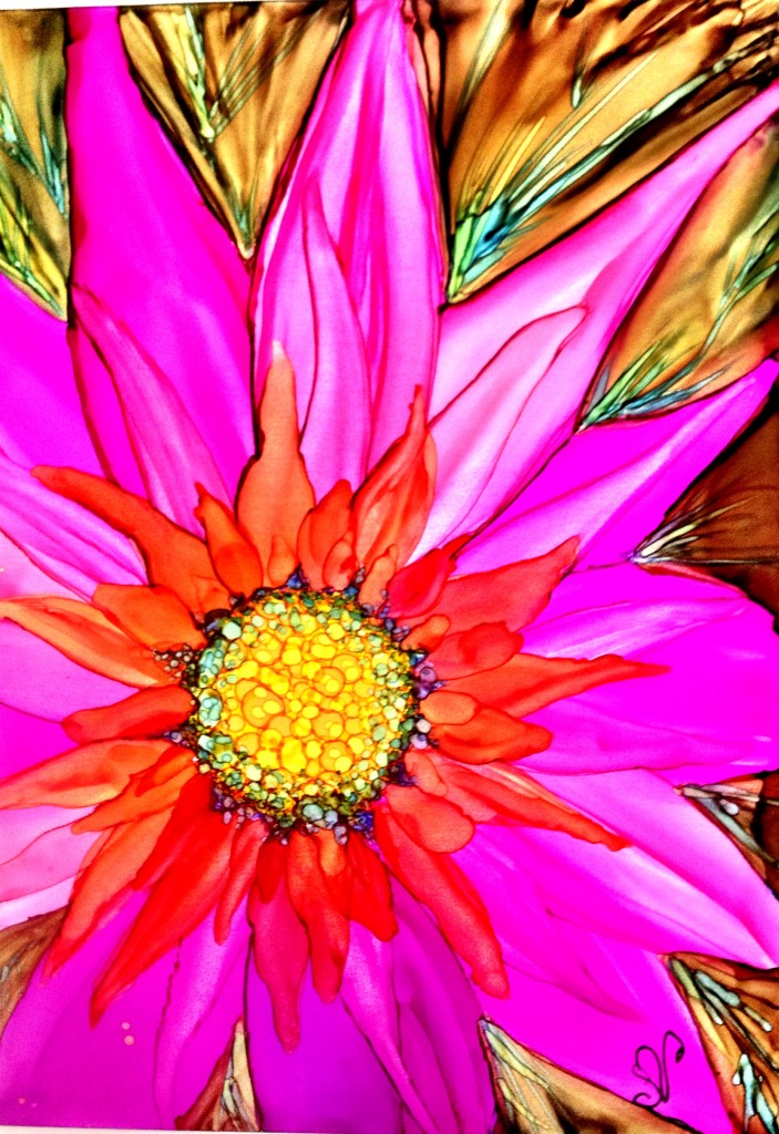 Inks by Suzi Vitulli Alcohol Ink on Yupo 5x7
