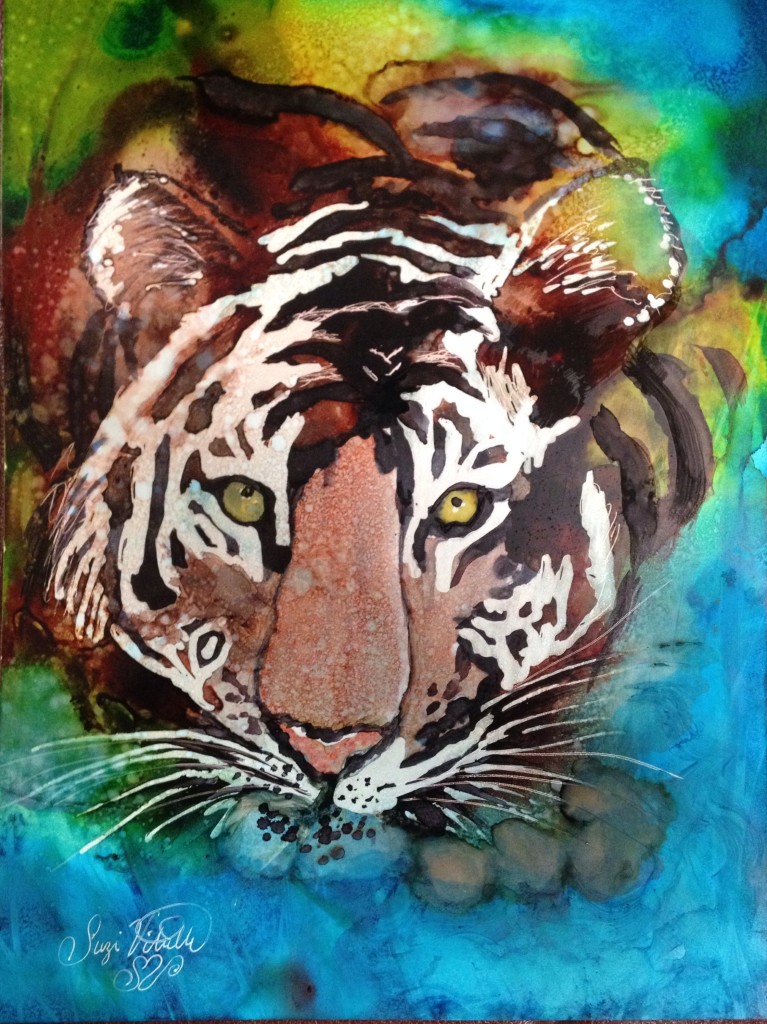 Inks by Suzi Vitulli Alcohol Ink on Yupo 8x10